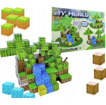 ostatní stavebnice Stavebnice kostky 100 ks. Stavební čtvercové bloky Pixely Krychle