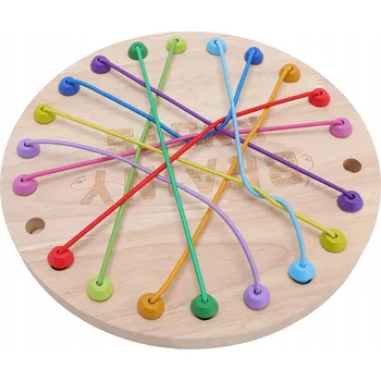 Dřevěná hračka Hra na rozmotávání – Logické myšlení – Rozvoj – Interaktivní dřevěná hračka MK