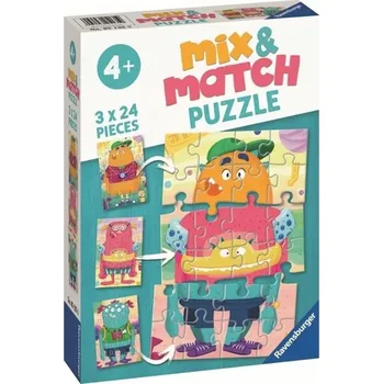 Puzzle Puzzle Ravensburger 24 dílků Ravensburger Mixu0026Match Puzzle Příšerky