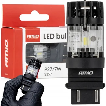 Autožárovka LED žárovka LumiTec 3157 P27/7W 12V FULL CANBUS bílá AMIO-04691