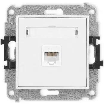 Elektrická zásuvka Internetová zásuvka nástěnná Karlik bílá