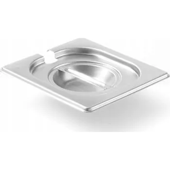 Dóza na potraviny Ocelové víko pro GN nádobu Kitchen Line s výřezem na naběračku GN 1/6 - Hendi 8