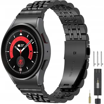 Řemínek na hodinky Kovový řemínek kompatibilní se Samsung Galaxy Watch 7, FE, 6, 5, 4, 6 - Černý