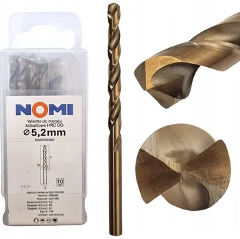 Vrták Vrták do kovu kobaltový 5,2 mm HRC CO NOMI pro ocel, plasty a hliník