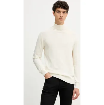 Pánský svetr Svetr Karl Lagerfeld pánský, béžová barva, s golfem, 554309.655037 01X, vel. L