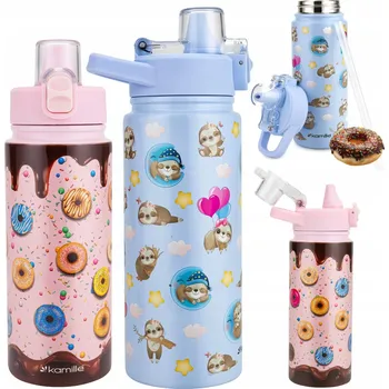 Termoska TERMOHRNEK DĚTSKÁ TERMOSKA NA NÁPOJE LAHEV LAHEV NA PITÍ NEPROPUSTNÝ KAMILLE