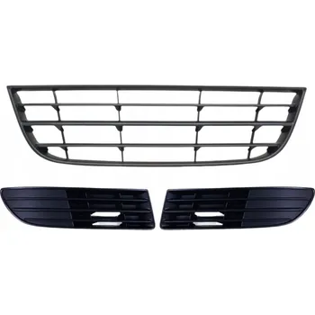Posilovač řízení VOLKSWAGEN POLO 05-09 MASKA CHLADIČE MŘÍŽKA NÁRAZNÍKU + KRYTKY BOČNÍ
