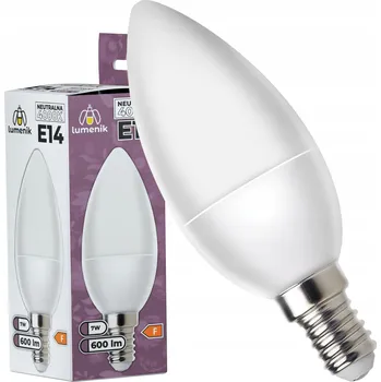 Žárovka LED žárovka E14 C37 7W = 50W 600lm 4000K NEBLIKÁ SVÍČKA PREMIUM CCD