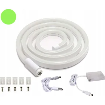 Žárovka LED Neon Flex lampa DIY USB flexibilní ohebná pro tvarování zelená