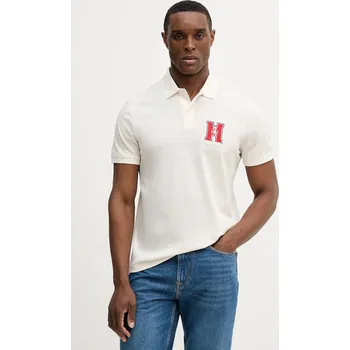 Bavlněné polo tričko Tommy Hilfiger MW0MW41621 béžová 01X, vel. S
