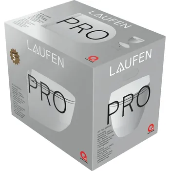Klozet LAUFEN LAUFEN PRO Závěsné WC Pack, compact, rimless, hluboké splachování, včetně sedátka s poklopem slim se zpomalovacím sklápěcím systémem 490x360, Bílá - H8669550000001
