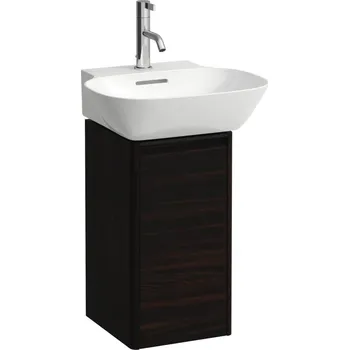 Koupelnový nábytek LAUFEN BASE Skříňka pod umyvadlo, 1 dvířka, závěsy vpravo, 1 vnitřní polička, pro umývátko 815301 275x295, Tmavěhnědý jilm - H4030141102631