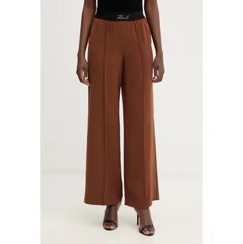 Dámské kalhoty Kalhoty Karl Lagerfeld B1W10014 hnědá 88X, vel. 38