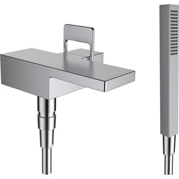 Sprchový držák LAUFEN Quadriga Nástěnný držák ruční sprchy, pevný, celokovový, kartáčovaná nerez ocel 1x1, no colour - HF901165441000