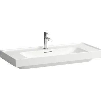 Umyvadlo LAUFEN MEDA Umyvadlo, s odkládací plochou vpravo a vlevo, broušená spodní část 1000x460, Bílá LCC (LAUFEN Clean Coat) - H8161194001091