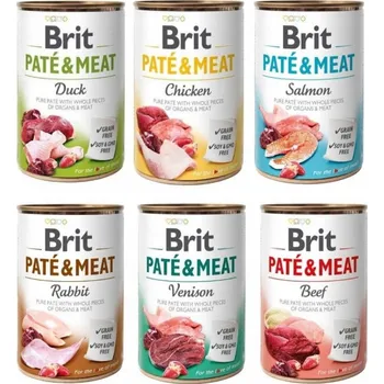 Krmivo pro psa BRIT Pate & Meat Dog Turkey Krůta 6x0,4kg