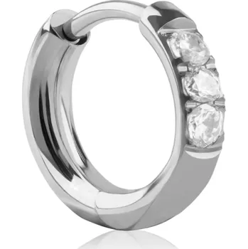 Náušnice Troli Ocelová kruhová single náušnice se zirkony VHLLE2008S 0,6 cm + 2 měsíce na vrácení zboží