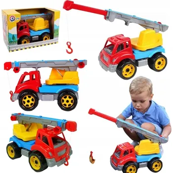 autíčko AUTÍČKO Hračka Auto pro KLUKA Otočný Jeřáb Stavební STROJ Auto