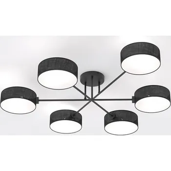 Emibig MAGA 6 BLACK Stropní svítidlo / stropní svítidlo Černé E14 10W MAX LED Černé