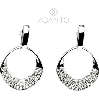 Náušnice Stříbrné visací náušnice na šroubek