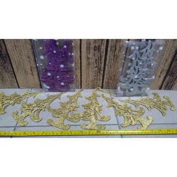 Vánoční dekorace OZDOBY NA VÁNOČNÍ STROMEK 6 KS. S BROKÁTEM | MAR037