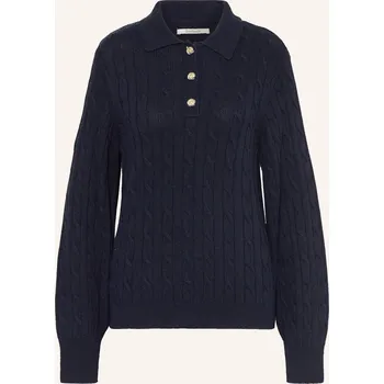 Dámský svetr Barbour Dámská Úpletová Polokošile Evie, tmavě modrá, 42
