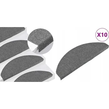 Nášlap na schod Šedé, samolepicí nášlapy na schody, 10 ks, 65x22,5x3,5 cm