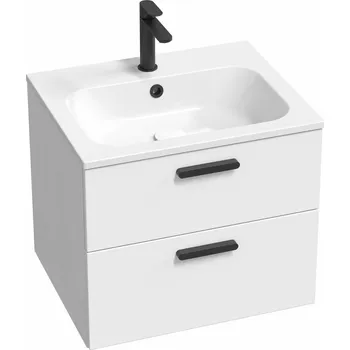 Koupelnový nábytek RAVAK Skříňka pod umyvadlo Ravak SD Chrome II 60, bílá madla, černá, X000001744 X000001744