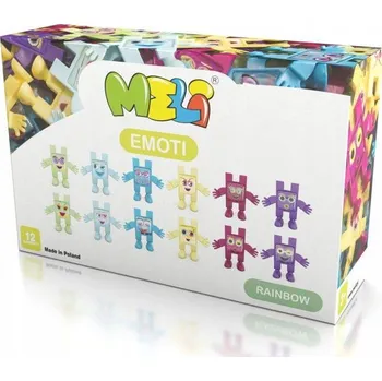 ostatní stavebnice MELI STAVEBNICE EMOTI DUHOVÉ FIGURKY 12 kusů