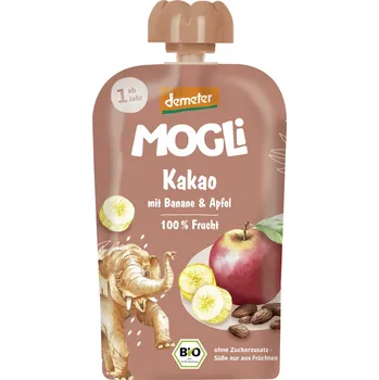 MOGLi Pyré jablko, banán, kakao 100 g bio BIO VEGAN DEMETER Množství: 1 ks