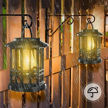 Venkovní osvětlení 2 Hřbitovní Svíčka na hřbitov LED stojící LATARENKA VELKÁ patina Vánoční