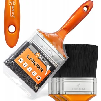 Malířský štětec 3x PLOCHÝ MALÍŘSKÝ ŠTĚTEC 100 mm na Laky, Barvy, Nábytek a Dřevo Z1-P