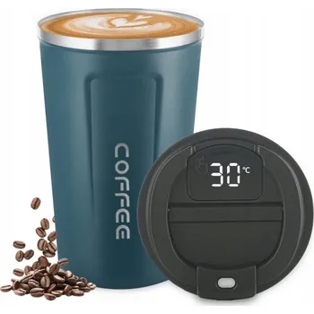 Termoska TERMOHRNEK S UKAZATELEM TEPLOTY, VELKÝ TERMOSKA NA KÁVU ČAJ 510 ML