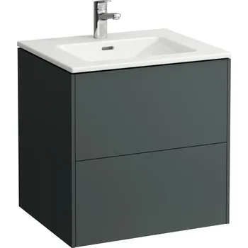 Nábytek BASE|LAUFEN PRO S Umyvadlo 'slim' se skříňkou 600 mm, se 2 zásuvkami, vč. dělícího systému do zásuvek 600x500, Šedá traffic - H8649602661041