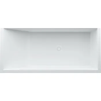 Vana Kartell LAUFEN Vana, volně stojící, do pravého rohu, s L-panelem vlevo, s úzkým osvětleným otvorem pro přepad a armaturní deskou na přední straně, s rámem 1700x860, Bílá - H2233350006161