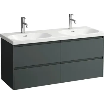 Nábytek LAUFEN LANI Skříňka pod umyvadlo, se 4 zásuvkami, pro umyvadlo H814081 1180x450, Šedá traffic - H4035741122661