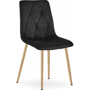 Jídelní židle Židle LIBRA - černý samet / nohy barva dřeva x 1