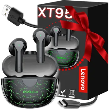 Sluchátka Bezdrátová sluchátka do uší Lenovo XT95 Pro Bluetooth, černá