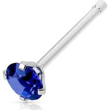 Piercing Piercing do nosu - kamínek 3 mm (modrá)