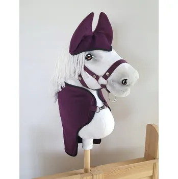 Hobby horsing Sada pro Hobby Horse A3: deka + náušníky - švestka Super Hobby Horse