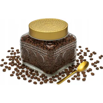 Dóza na potraviny Skleněná zavařovací sklenice nádoba na potraviny na sypké potraviny Altom Design Daisy 1,3 l