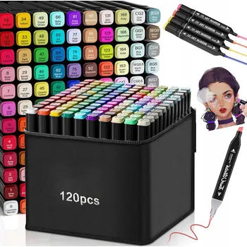 LIHOVÉ FIXY 120 Popisovače Fixy Fixy Oboustranné + PODSTAVEC TAŠKA