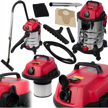 Vysavač VYSAVAČ PRŮMYSLOVÝ STAVEBNÍ Worcraft VC16-25 1200W filtr Pro Mokré i Suché Vysávání