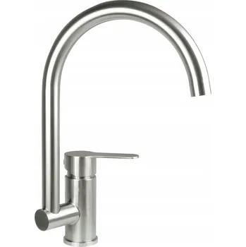 Vodovodní baterie Kuchyňská stojánková baterie Deante LUPO stříbrná