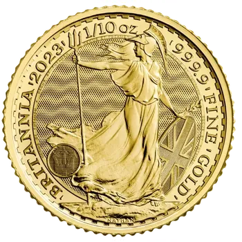 Royal Mint Zlatá investiční mince Britannia 1/10 Oz | Elizabeth II | 3,11 g