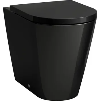 Klozet Kartell LAUFEN Stojící klozet rimless, hluboké splachování, vodorovný/svislý odpad 560x370, Černá mat - H8233377160001