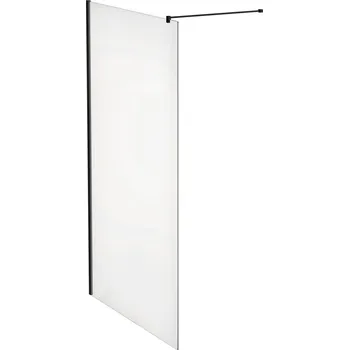 LAUFEN PRO Sprchová zástěna Walk-In 120 × 200 cm, tloušťka skla 8 mm, s upevňovacími prvky pro sprchové vaničky do šířky 100 cm 1180x76, Černá mat - H2609524500001