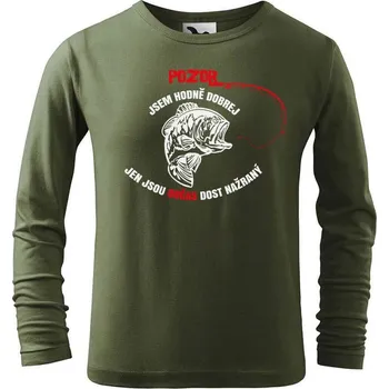 Dětská móda DOBRÝ TRIKO Dětské triko Hodně dobrej rybář Velikost: 134/8 let, Barva: Khaki