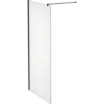 LAUFEN PRO Sprchová zástěna Walk-In 100 × 200 cm, tloušťka skla 8 mm, s upevňovacími prvky pro sprchové vaničky do šířky 100 cm 980x76, Černá mat - H2609514500001