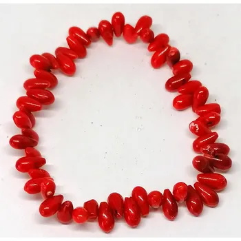 Náramek RUDÝ POLIBEK - korálový náramek skládaný